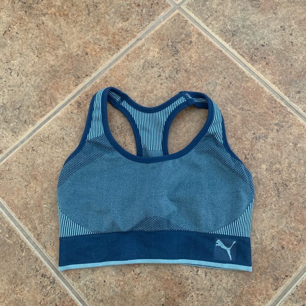 Blue puma sports bra
